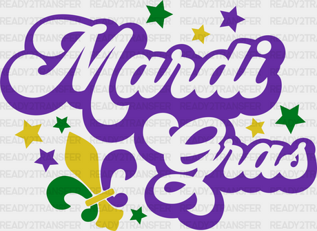 Star Mardi Gras Design Dtf Transfer