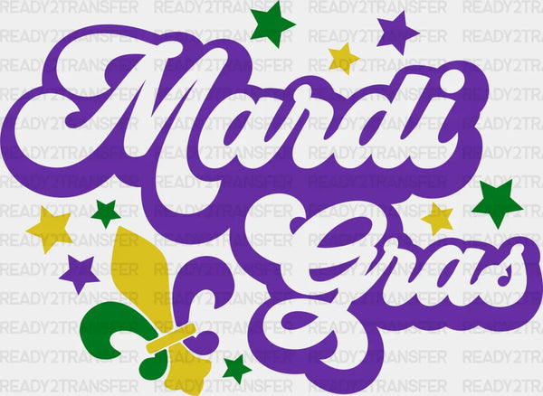 Star Mardi Gras Design Mardi Gras DTF Transfer