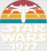 Star Wars 1977 Disney Dtf Transfer Adult Unisex - S & M (10’) / White