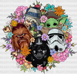 Star Wars Flowers Disney Dtf Transfer