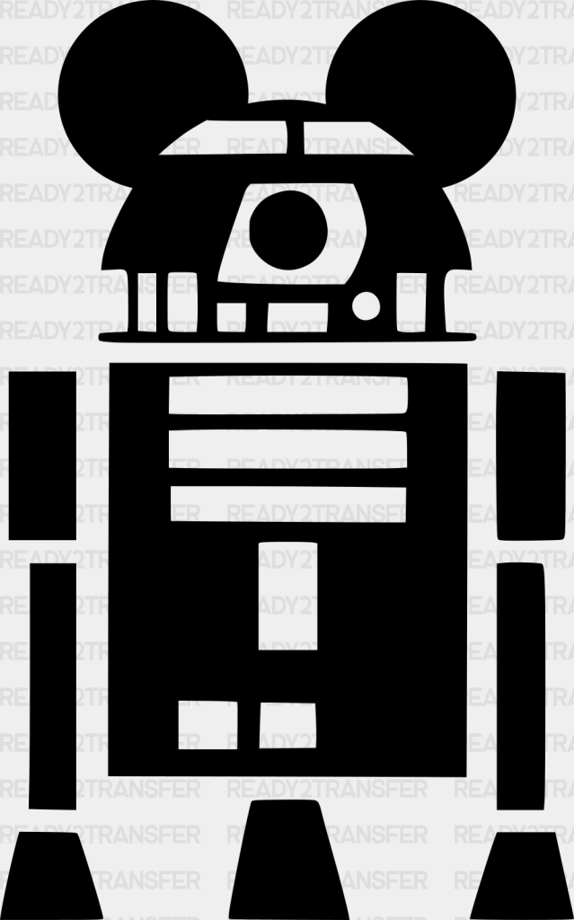 Star Wars R2 D2 Robot Disney Dtf Transfer Adult Unisex - S & M (10’) / Black