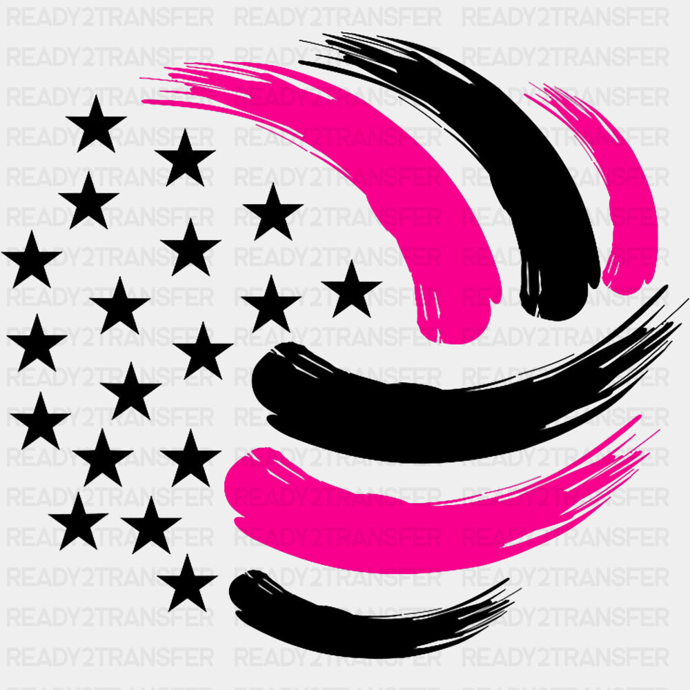 Stars And Paint Strokes, Pink - Volleyball DTF Transfers ready2transfer Dark Color Design (See Imaging)
