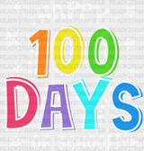 Stars Happy 100 Days Of School Dtf Transfer