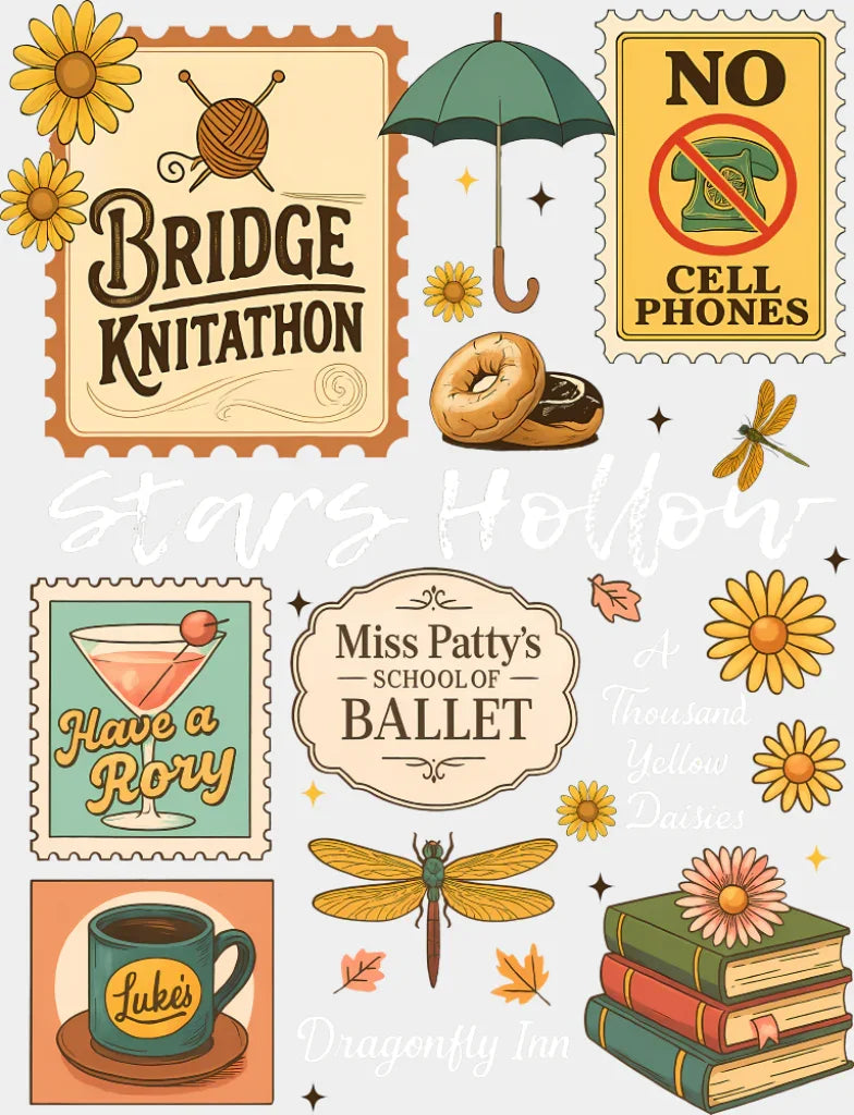 Stars Hollow Halloween DTF Transfer Adult Unisex S & M (10’’) / Light Color Design (See Imaging)