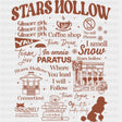 Stars Hollow Orange And White Design - States And Cities DTF Transfer ready2transfer Dark Color Design (See Imaging)