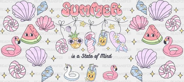 State Of Mind - Summer Cup Wrap Uv Sticker Permanent Dtf Decal