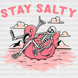 Stay Salty Skeleton Summer Dtf Transfer