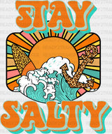 Stay Salty Waves Design Summer Dtf Transfer