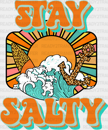 Stay Salty Waves Design Summer Dtf Transfer