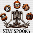 Stay Spooky Skeleton - Halloween Iron On Dtf Transfer Adult Unisex S & M (10’’) / Dark Color