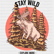 Stay Wild, Explore More - Hiking DTF Transfers ready2transfer Dark Color Design (See Imaging)