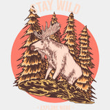 Stay Wild, Explore More - Hiking DTF Transfers ready2transfer Light Color Design (See Imaging)