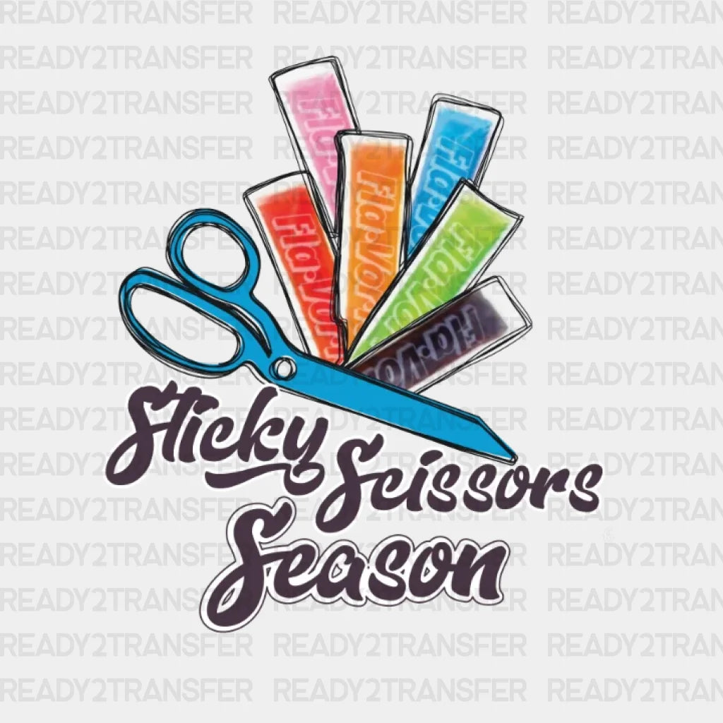 Sticky Scissors Season Dtf Transfer