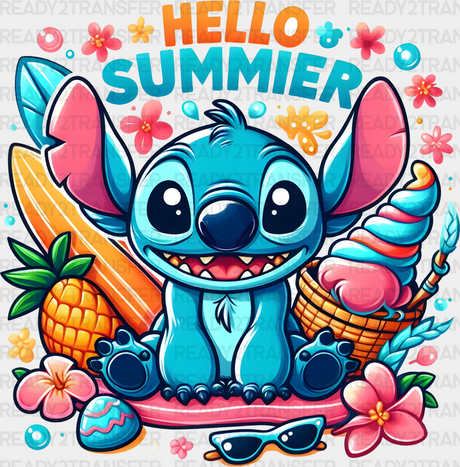 Stitch Hello Summer Design Dtf Transfer