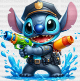Stitch In Water Design - Police Dtf Transfer