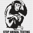 Stop Animal Testing - Vegan DTF Transfers - Adult Unisex - S & M (10’’) / Dark Color Design (See Imaging)