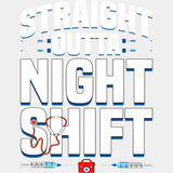 Straight Outta Night Shift - Registered Nurse DTF Transfers ready2transfer Light Color Design (See Imaging)
