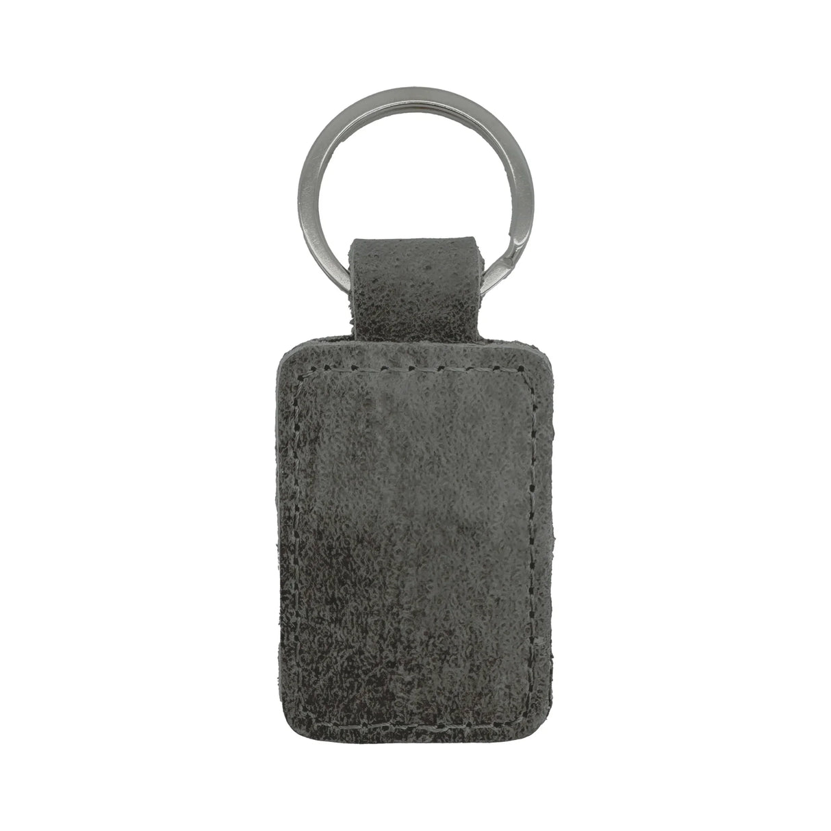 Custom Engraved Leather Keychain – Square
