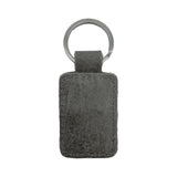 Custom Engraved Leather Keychain – Square