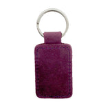 Custom Engraved Leather Keychain – Square
