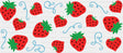 Strawberries Design - General Cup Wrap UV Sticker Permanent UV DTF Decal