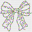 String Lights Ribbon - Mardi Gras DTF Transfers ready2transfer Dark Color Design (See Imaging)
