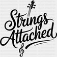Strings Attached - Music DTF Transfers ready2transfer Dark Color Design (See Imaging)
