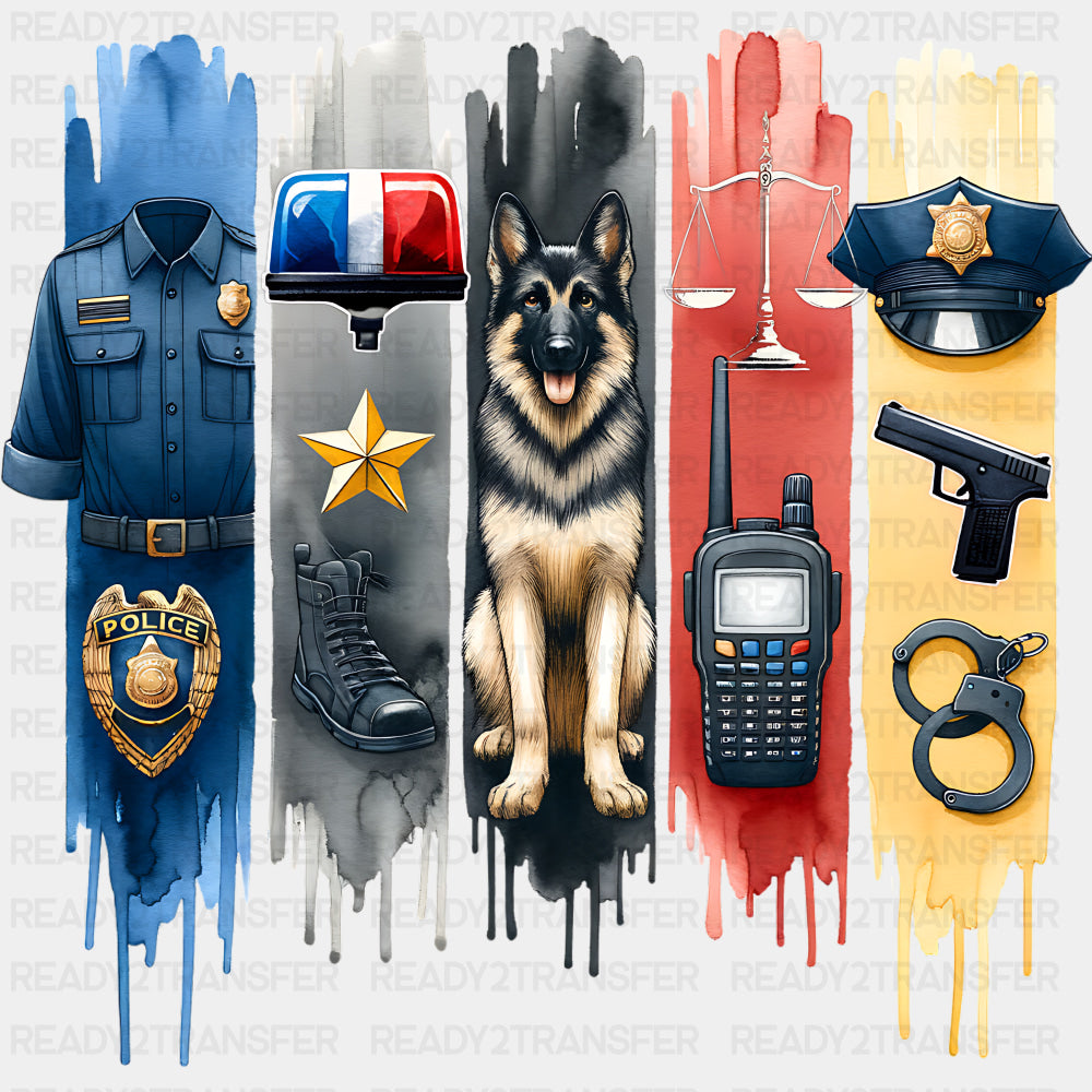 Stripes - Police DTF Transfers ready2transfer Dark Color Design (See Imaging)