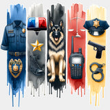 Stripes - Police DTF Transfers ready2transfer Light Color Design (See Imaging)