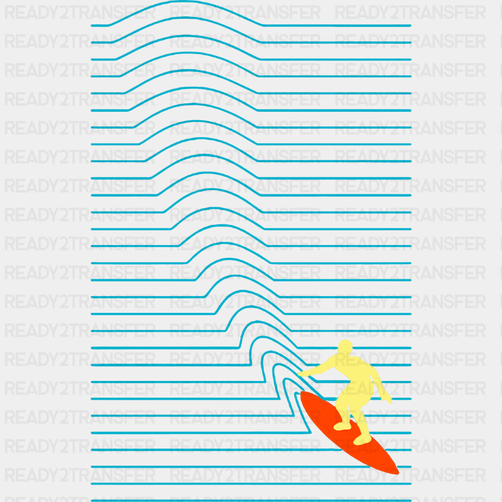 Stripes Wave - Surfing DTF Transfers ready2transfer