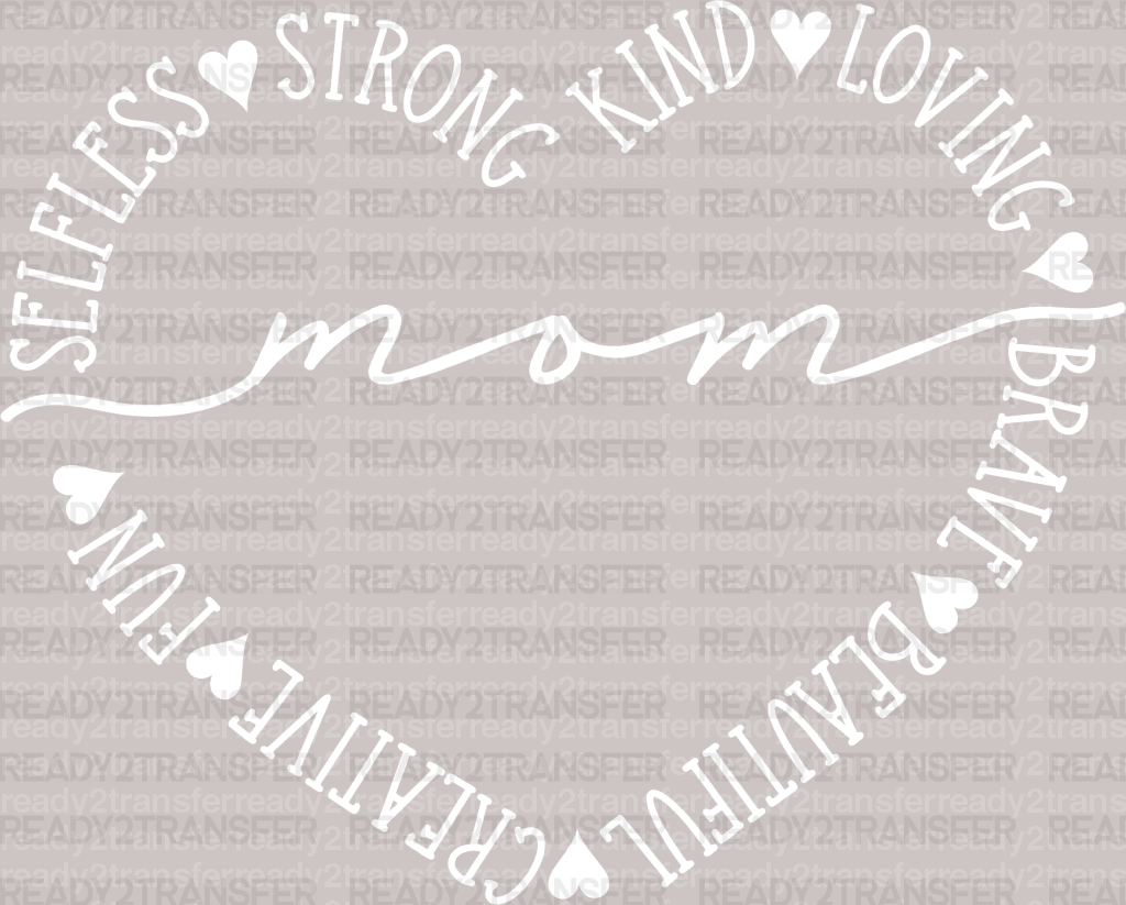 Strong Kind Loving Mother's Day DTF Heat Transfer, Mama Design, Mom DTF - ready2transfer