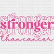 Stronger Than Cancer - Breast Cancer DTF Transfers