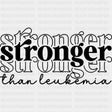 Stronger Than Leukemia, Multi Color - Leukemia DTF Transfers ready2transfer Dark Color Design (See Imaging)