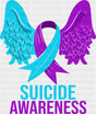Suicide Awareness Blue & Purple - Suicide Awareness DTF Transfer