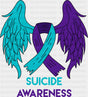 Suicide Awareness Wings Design - Suicide Awareness DTF Transfer