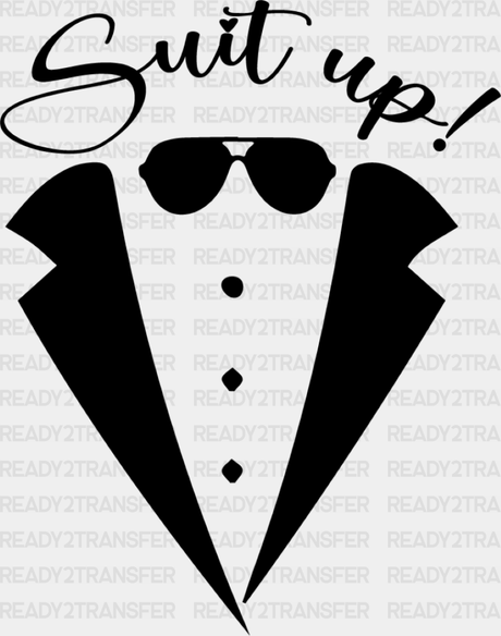 Suit Up Glasses Design - Bachelor Iron On Dtf Transfer Adult Unisex S & M (10’’) / Dark Color