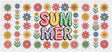Summer Colorful Flowers - Summer Cup Wrap UV Sticker Permanent UV DTF Decal