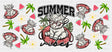 Summer Cool Calf - Summer Cup Wrap UV Sticker Permanent UV DTF Decal