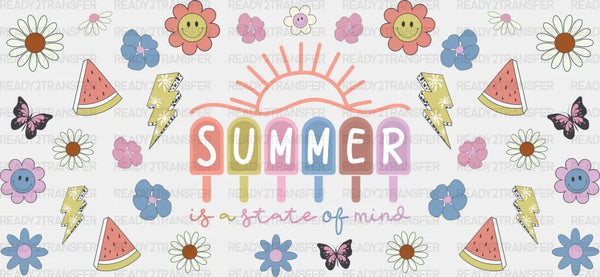 Summer Is A State Of Mind - Summer Cup Wrap UV Sticker Permanent UV DTF Decal