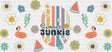 Summer Junkie Flowers - Summer Cup Wrap UV Sticker Permanent UV DTF Decal
