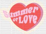 Summer Of Love - Minimal UV Sticker Permanent UV DTF Decal