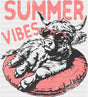 Summer Vibes Cattle Pink Design - Summer DTF Transfer
