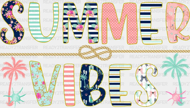 Summer Vibes Palms Dtf Transfer