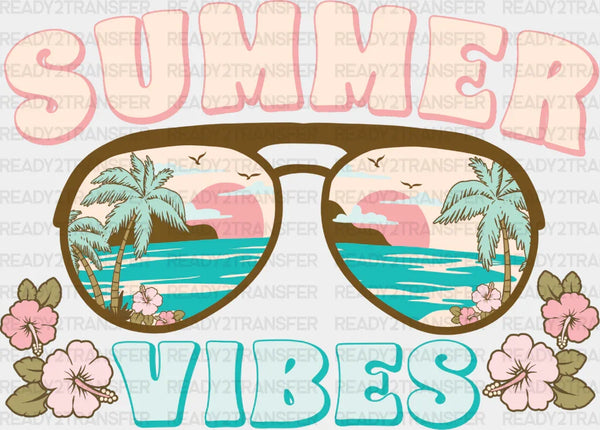 Summer Vibes Palms View Sunglasses Design - Summer DTF heat transfer