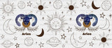 Sun And Moon Aries Sign - Zodiac Cup Wrap Uv Sticker Permanent Dtf Decal