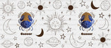 Sun And Moon Cancer Sign - Zodiac Cup Wrap Uv Sticker Permanent Dtf Decal
