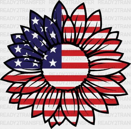 Sunflower 4Th Of July Dtf Heat Transfer Independence Day Design Fourth