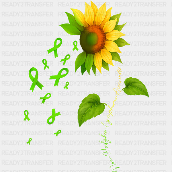 Sunflower & Green Ribbons - Lymphoma DTF Transfers