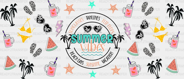 Sunglasses Tanlines Flip Flops - Summer Cup Wrap Uv Sticker Permanent Dtf Decal
