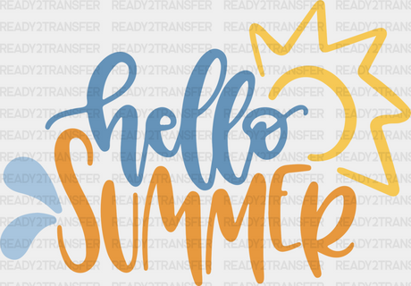 Sunny Hello Summer Design Dtf Transfer